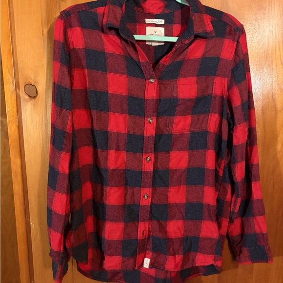 American Eagle Ahh-Mazingly Soft Boyfriend Fit Flannel | Plaid | Medium - Picture 9 of 9